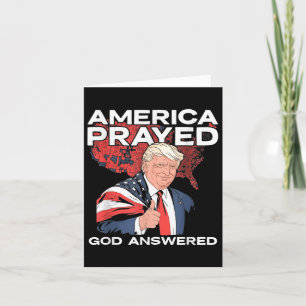 Amerika betete Gott, antwortete Trump Karte