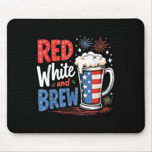 Amerika Bier liebt Rot Weiß und Braut Vierter J Mousepad