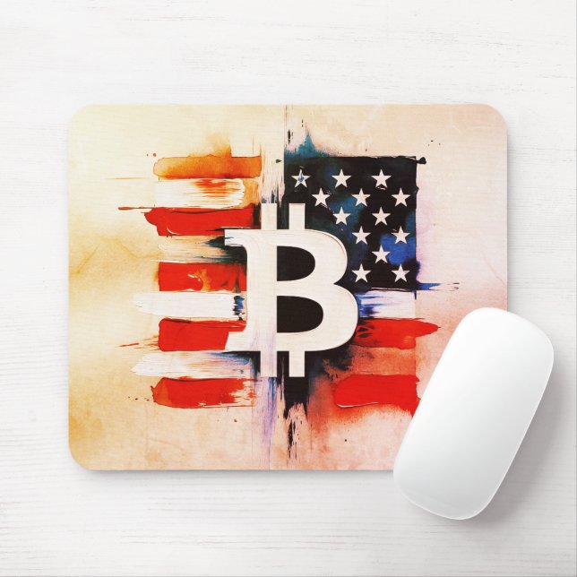 Amerika Bitcoin (Bild Nr. 6) Mousepad (Mit Mouse)