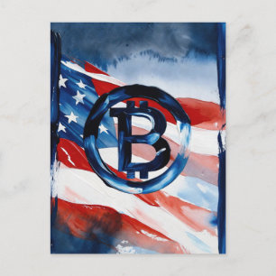 Amerika Bitcoin (Gemälde Nr. 5) Feiertagspostkarte