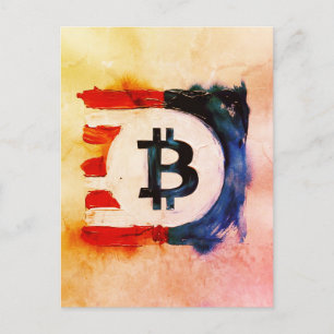 Amerika Bitcoin (Gemälde Nr. 7) Feiertagspostkarte