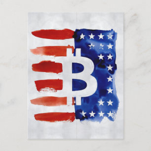 Amerika Bitcoin (Gemälde Nr. 8) Postkarte