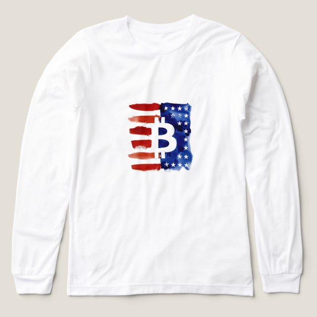 Amerika Bitcoin (Gemälde Nr. 8) Tri-Blend Shirt (Design Vorderseite)