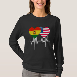 Amerika Bolivien Paare Herz T-Shirt