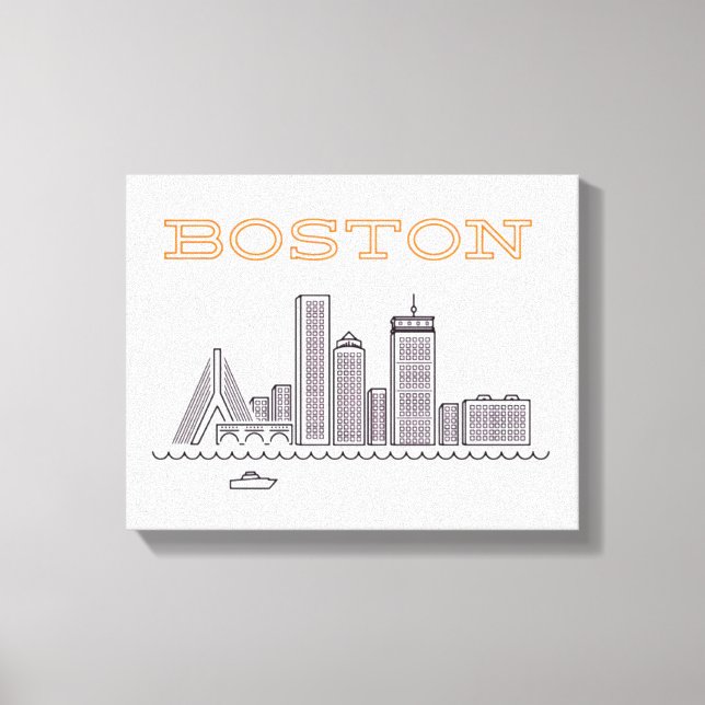 Amerika Boston City Skyline, Boston Ma Us Skyline Leinwanddruck (Vorderseite)