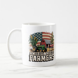 Amerika braucht Bauern Mittlerer Westen Kühe Mais  Kaffeetasse
