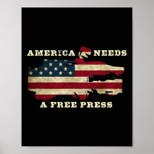 Amerika Braucht Eine Freie Presse Anti-Trump 1. Zu Poster
