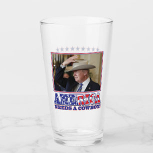 Amerika braucht einen Cowboy - Trump Glas
