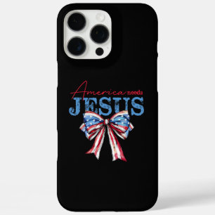 Amerika braucht Jesus Christlich USA-Flagge Coquet iPhone 16 Pro Max Hülle