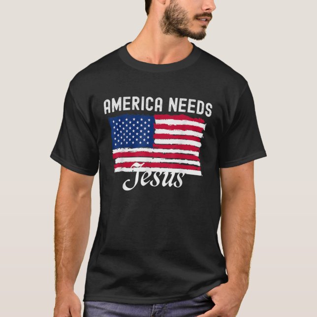 Amerika braucht Jesus, die amerikanische Liebe, Go T-Shirt (Vorderseite)