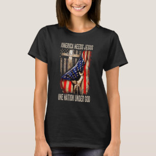 Amerika braucht Jesus eine Nation unter Gott Ameri T-Shirt