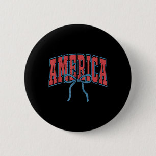 Amerika Coquette Bogen 4. Juli USA American Girl Button