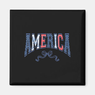 Amerika Coquette Bogen 4. Juli USA American Girl Magnet