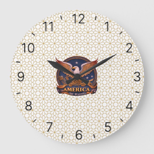 Amerika, das Schöne Große Wanduhr (Vorderseite)