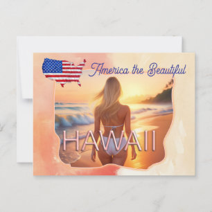 Amerika, das schöne Hawaii Postkarte