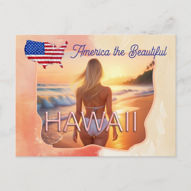 Amerika, das schöne Hawaii Postkarte (Vorderseite)