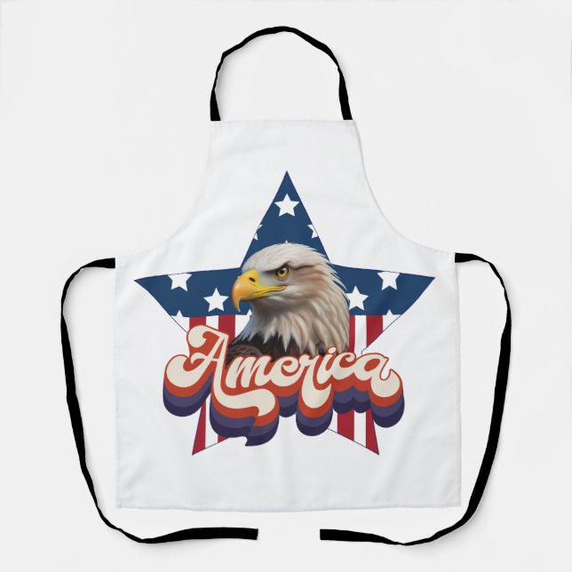 Amerika, das Schöne Schürze (Vorderseite)