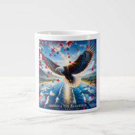 Amerika der wunderschöne Adlerfahne Patriotischer  Jumbo-Tasse