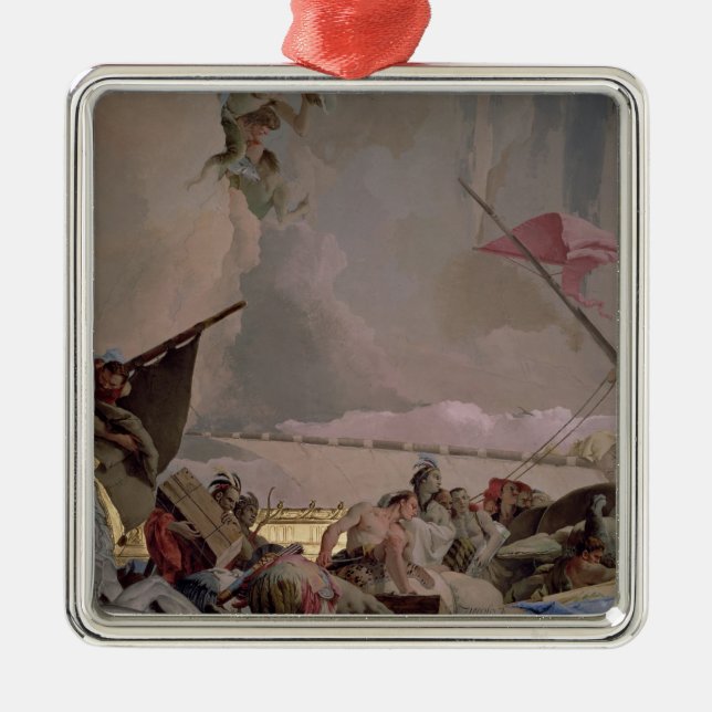 Amerika, Detail vom Ruhm von Spanien II Silbernes Ornament (Vorne)