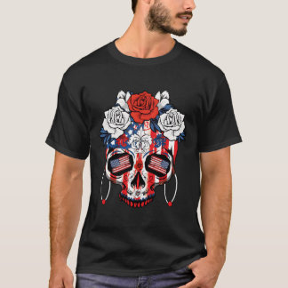 Amerika Dia De Los Muertos Unabhängigkeit 4. Juli T-Shirt