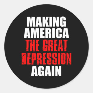 Amerika die Große Depression wieder zu Zolltarifen Runder Aufkleber