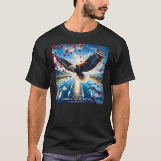 Amerika - die schöne Adlerflagge USA T - Shirt