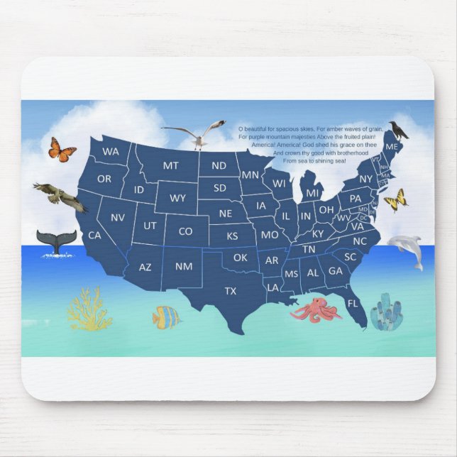 Amerika: Die schöne Maus-Pad Mousepad (Vorne)