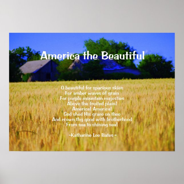 Amerika die schöne Printmedien Poster (Vorne)
