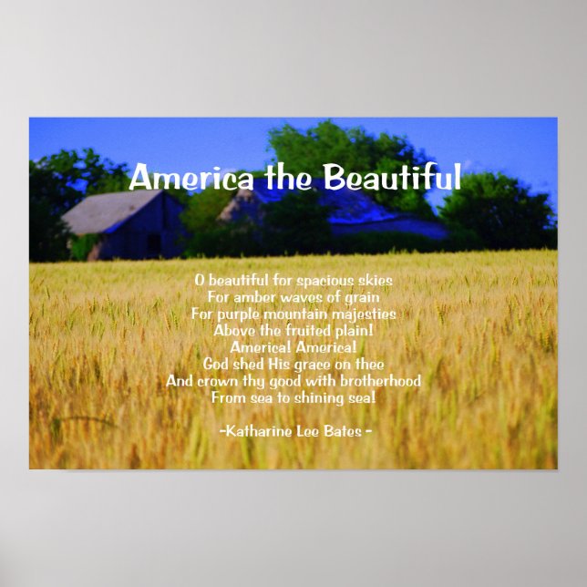 Amerika die schöne Printmedien Poster (Vorne)