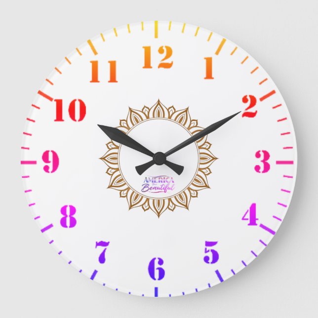 Amerika - die wunderschöne Mauer Große Wanduhr (Vorderseite)