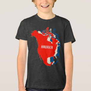 AMERIKA DREIFARBIG Tri-Blend SHIRT