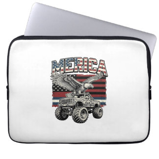 Amerika Eagle Monster Truck Vintage Patriotisch Laptopschutzhülle