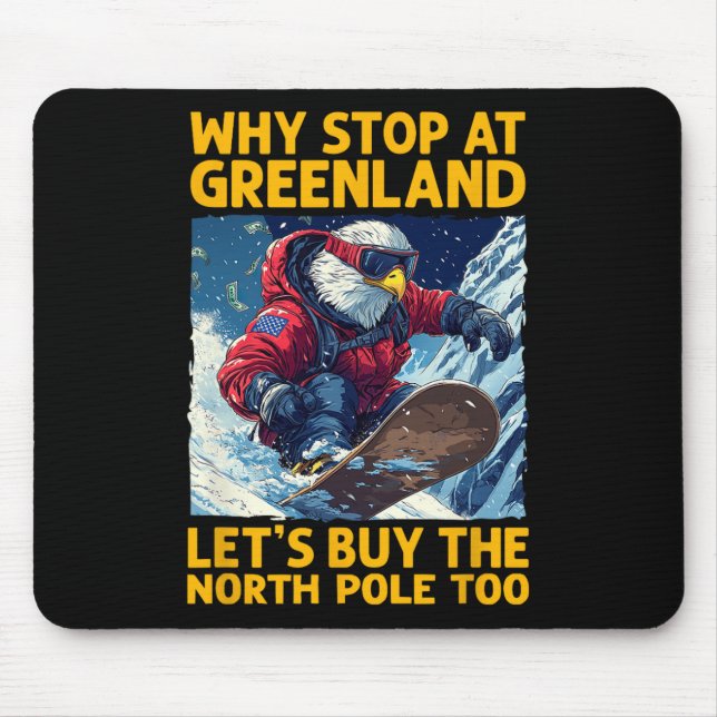 Amerika Eagle Snowboarden in Grönland und Nordamer Mousepad (Vorne)