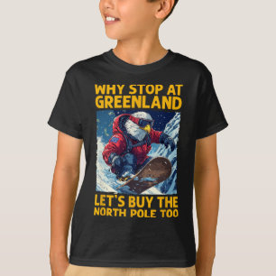 Amerika Eagle Snowboarden in Grönland und Nordamer T-Shirt