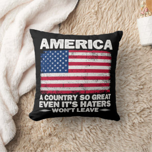 Amerika Ein So Großartiges Land USA-Flagge Rentner Kissen