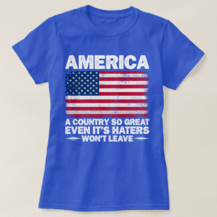 Amerika ein so großes Land wie die US-Flagge, der  T-Shirt