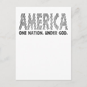 Amerika, eine Nation unter Gott, amerikanischer T  Postkarte