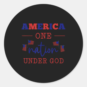 Amerika Eine Nation Unter Gott Runder Aufkleber