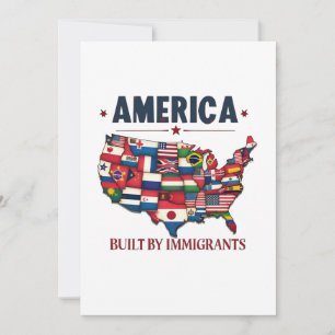 Amerika erbaut von Immigranten Patriotic American Ankündigung