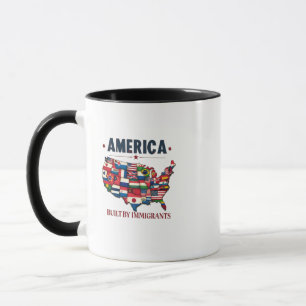 Amerika erbaut von Immigranten Patriotic American Tasse