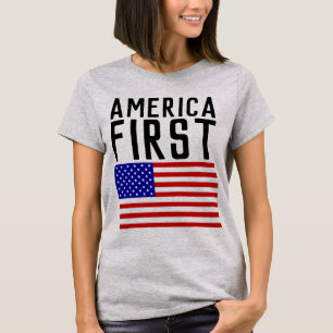 AMERIKA ERSTE, Patriotische T - Shirt
