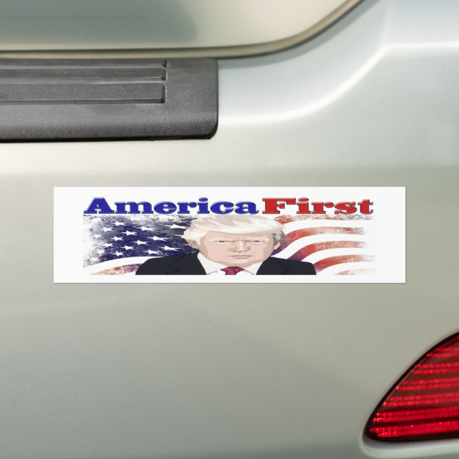 Amerika Erste Trump-US Flagge Autoaufkleber (Auf Auto)
