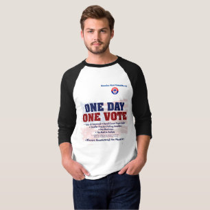 Amerika Erster Ausschuss Eintägige Abstimmung Fron T-Shirt