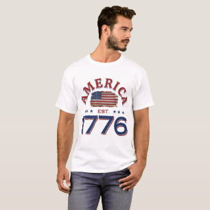 AMERIKA EST 1776 AMERIKANISCHE FLAGGE 4. JULI VERA T-Shirt