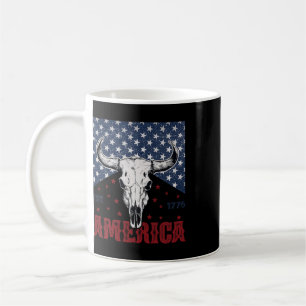 Amerika Est 1776 Kuh-Schädel Lustig 4. Juli Kaffeetasse