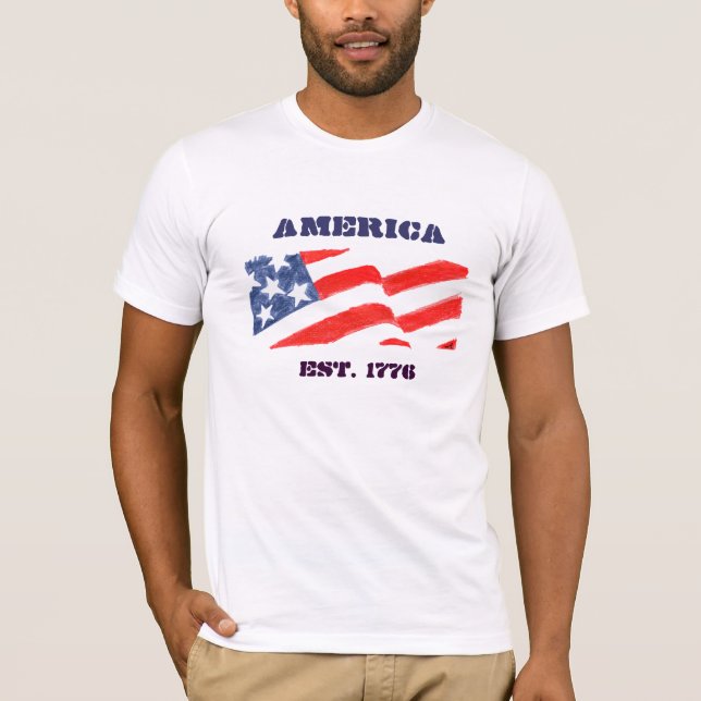 Amerika EST. 1776 T-Shirt (Vorderseite)