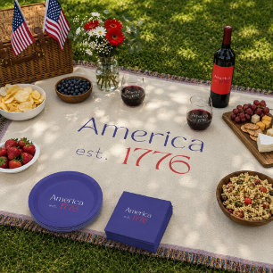 Amerika est 1776 Typografie 4. Juli Neutral Decke