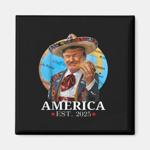 Amerika Est 2025 Retro Vintage Strand T-Shirt Magnet