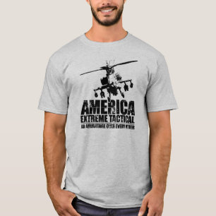 Amerika-extremes taktisches - Apache-Hubschrauber T-Shirt