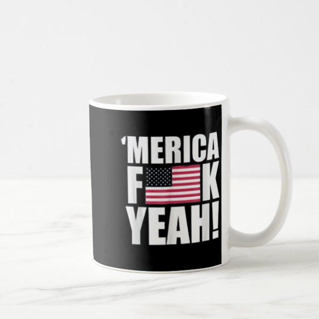 Amerika F Yeah Fourth 4th Juli Kaffeetasse (Rechts)